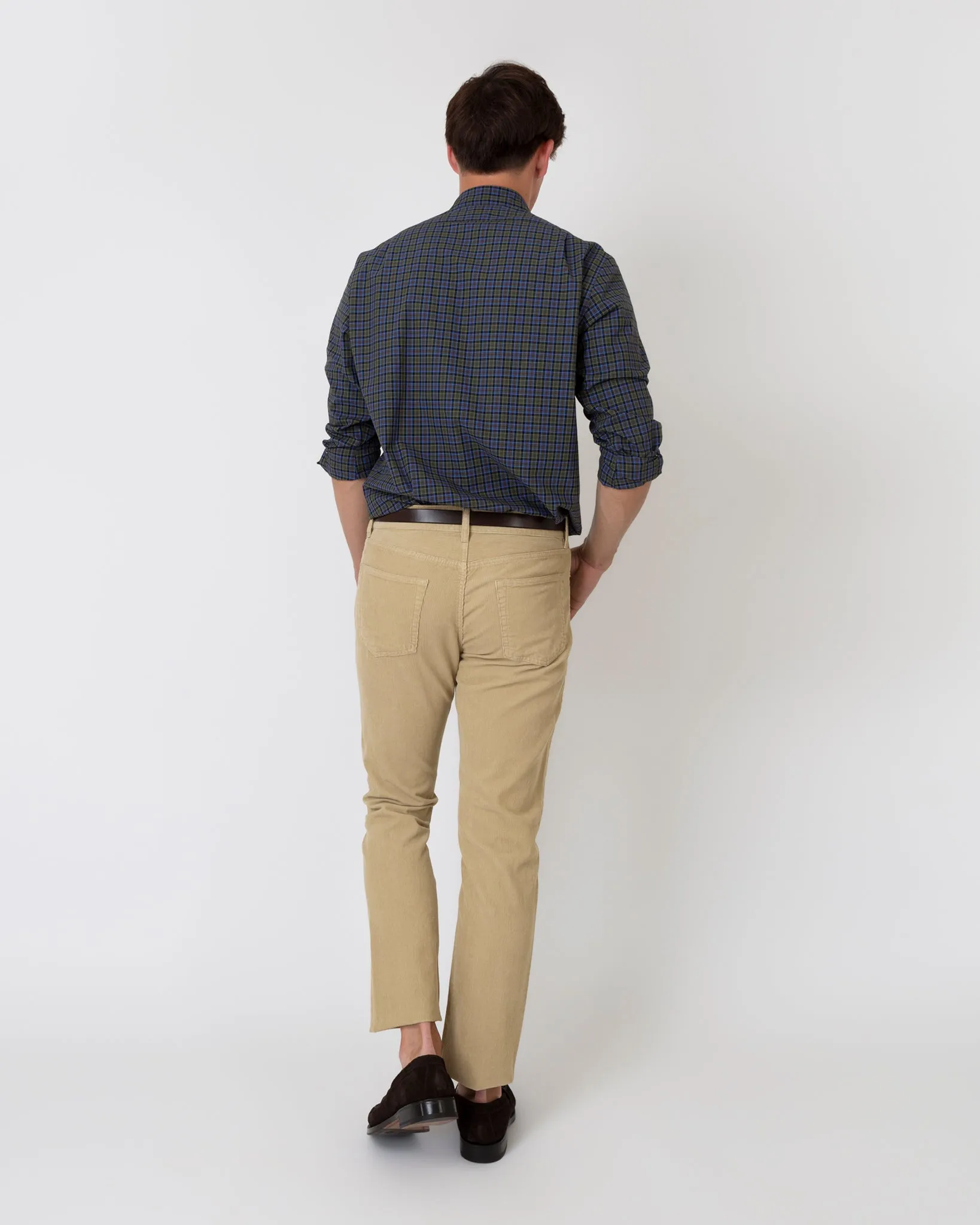 Slim Straight 5-Pocket Pant in Khaki Corduroy