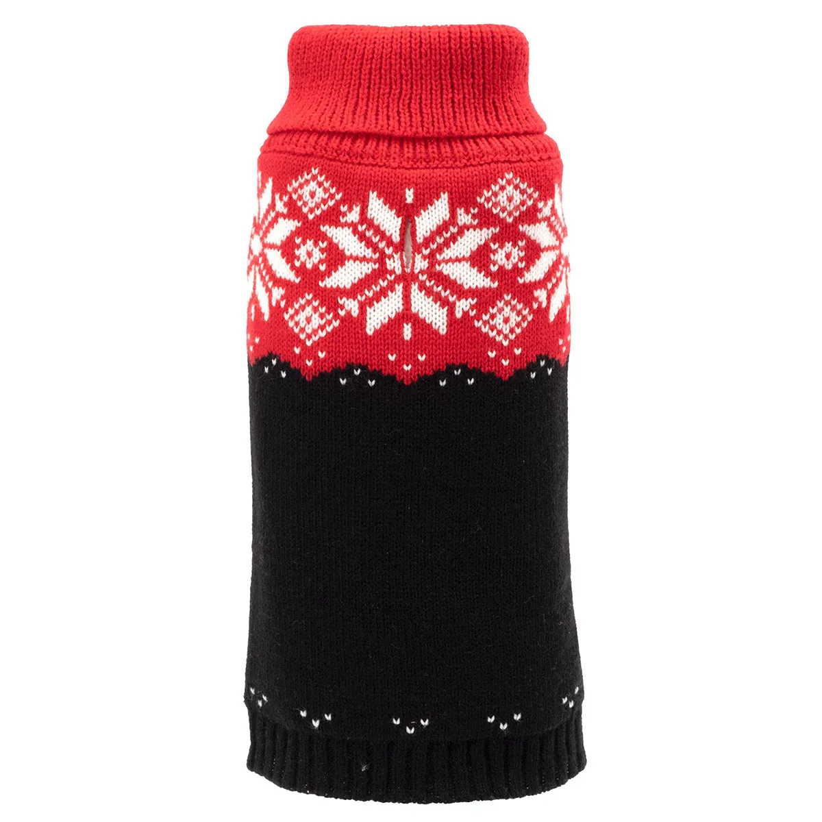 Snowtrails Dog Sweater Red/Black