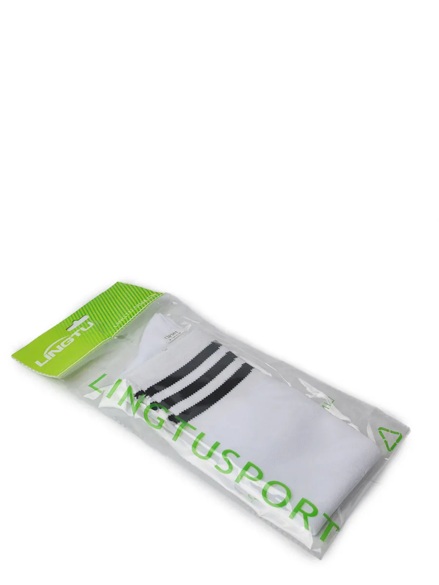 Solid Plain Soccer Socks - CDP - 501 - White / Black