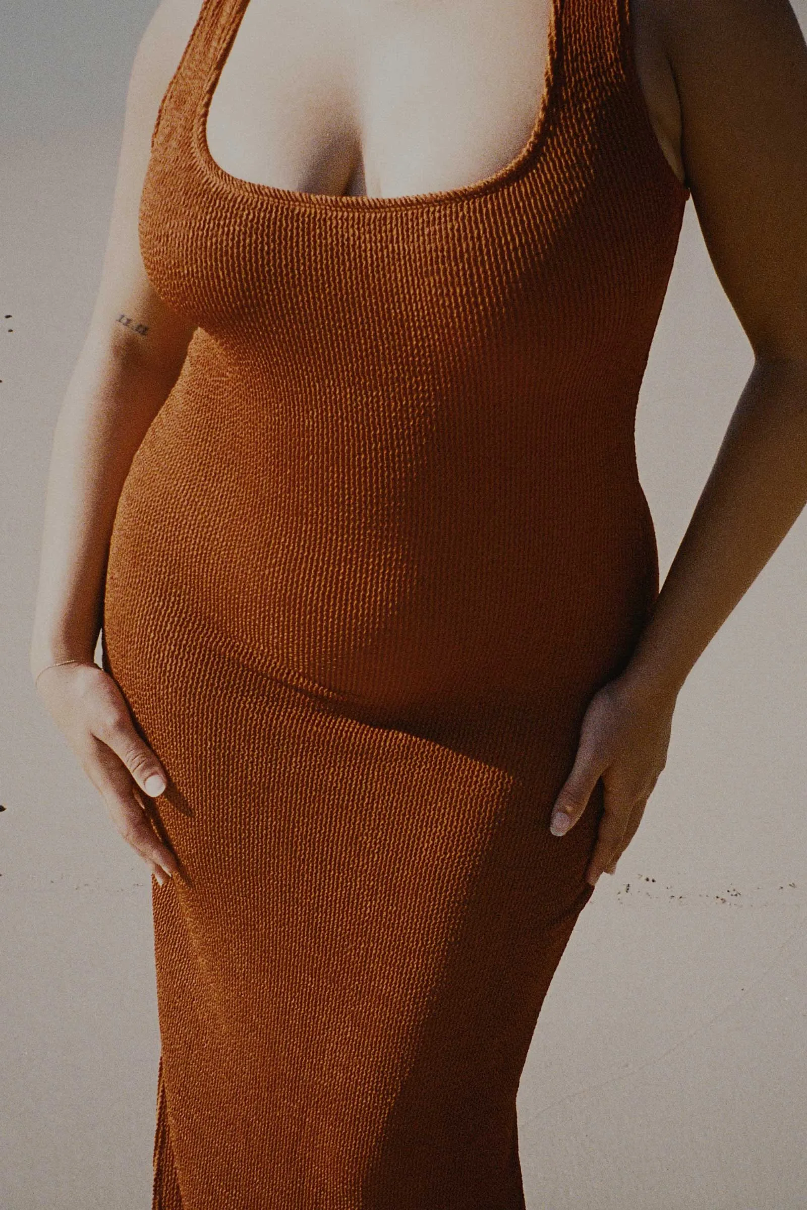 Solstice Midi Dress Caramel