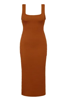 Solstice Midi Dress Caramel