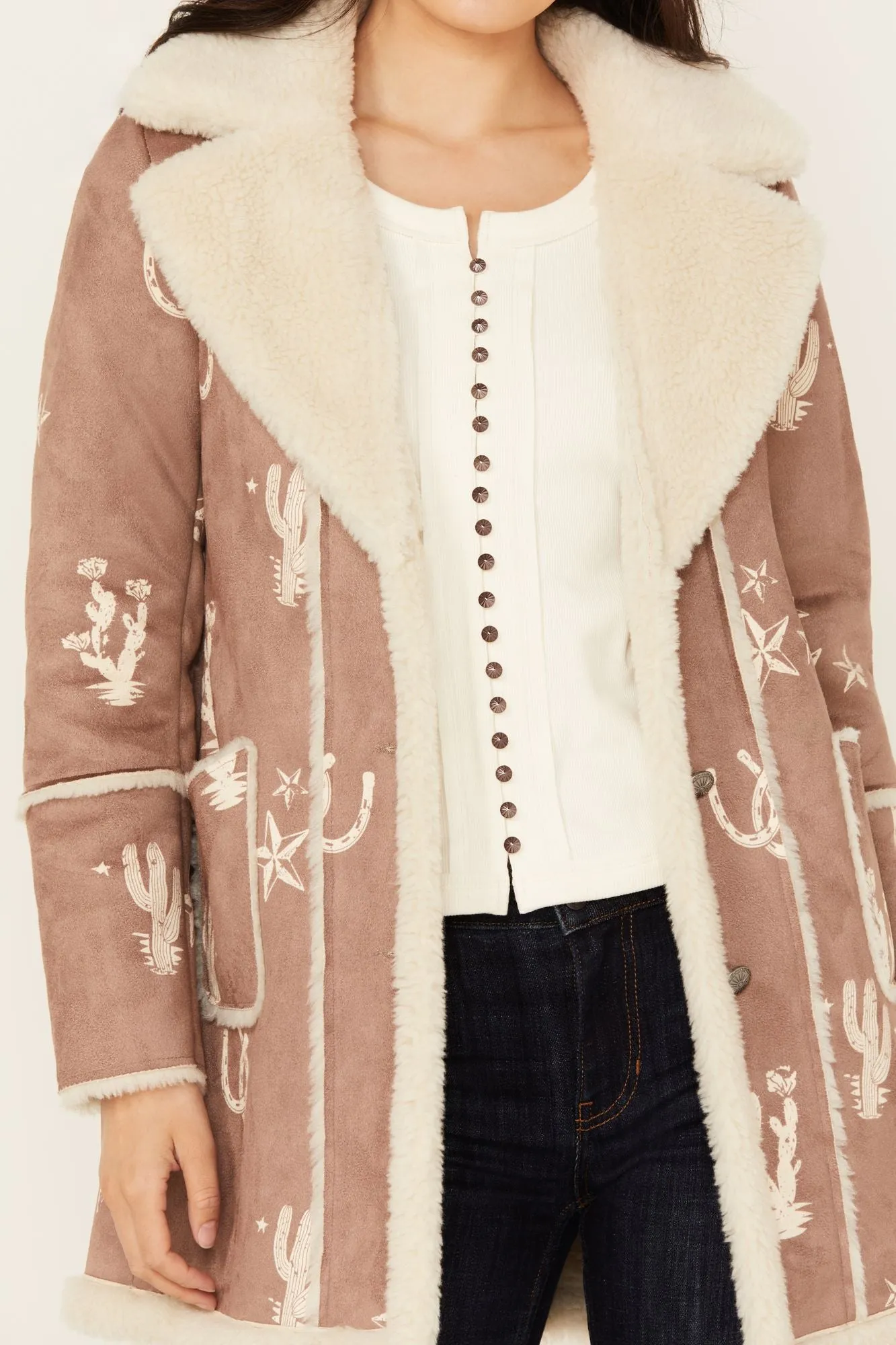 Spicewood Faux Suede & Shearling Coat