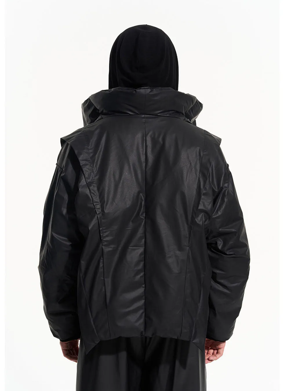 Stand Collar Shiny Avant-Garde Down Jacket