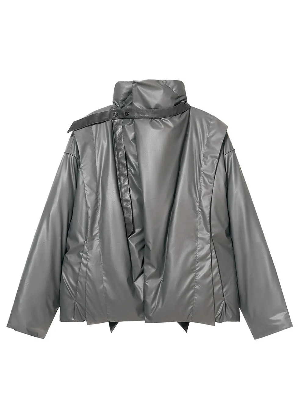 Stand Collar Shiny Avant-Garde Down Jacket