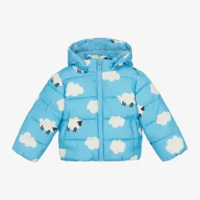 Stella McCartney Baby Blue Hooded Sheep Puffer Jacket