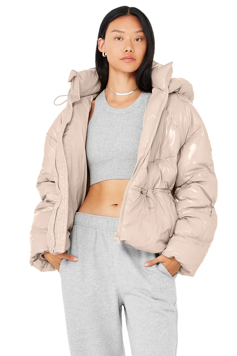 Stunner Puffer Jacket - Dusty Pink