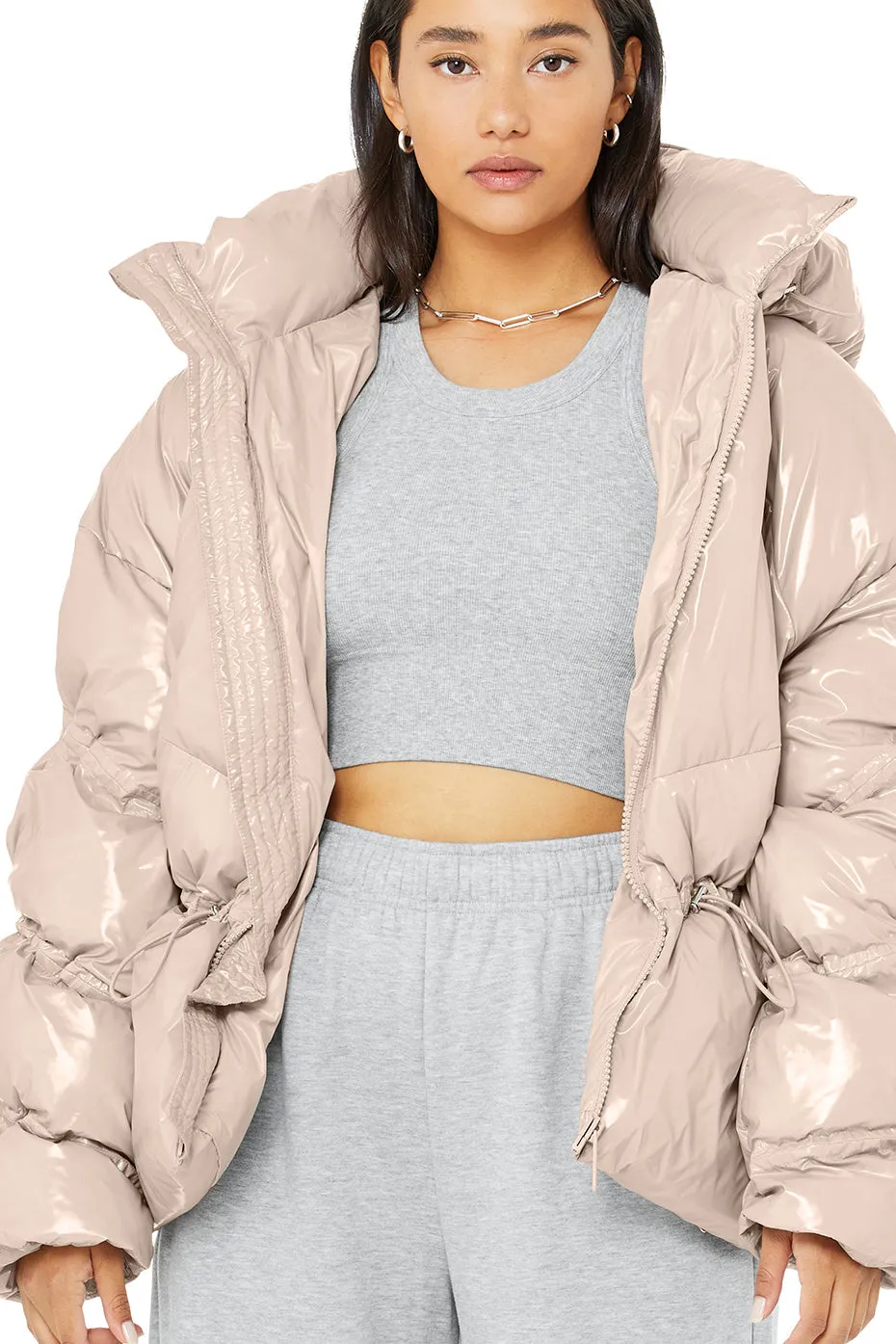 Stunner Puffer Jacket - Dusty Pink