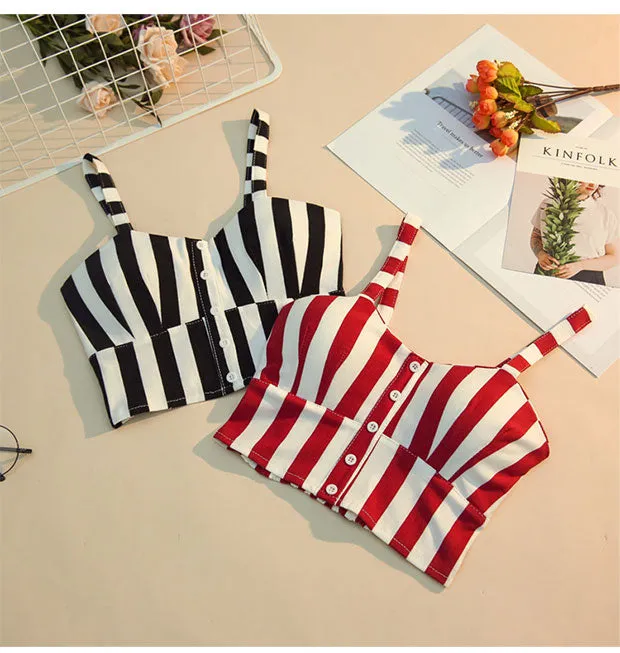 Stylemein - Striped Camisole | Striped Tank Top