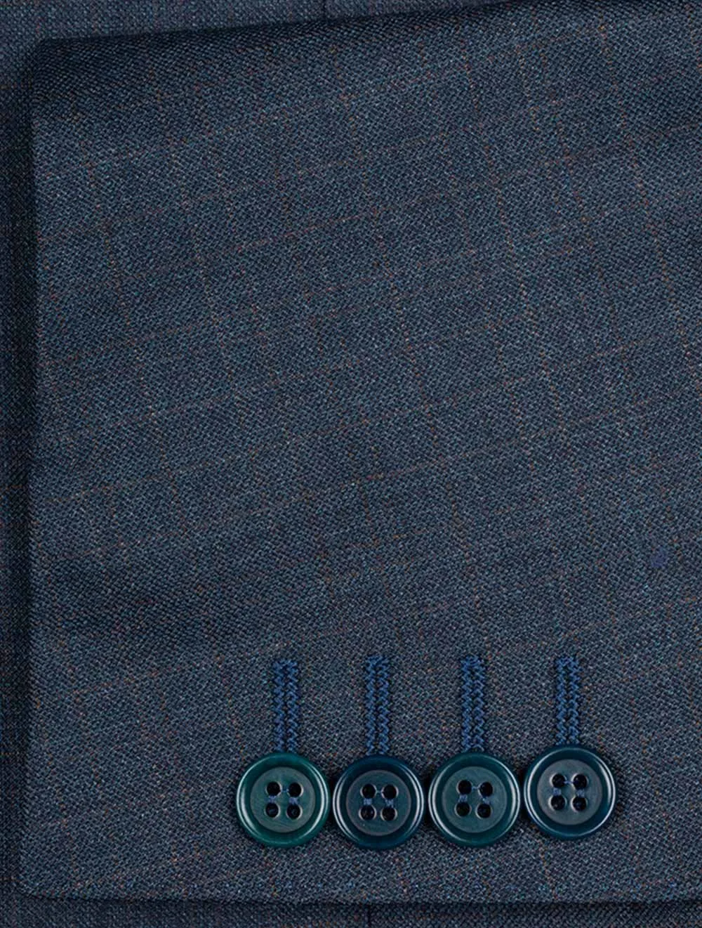 Subtle Check Suit Blue