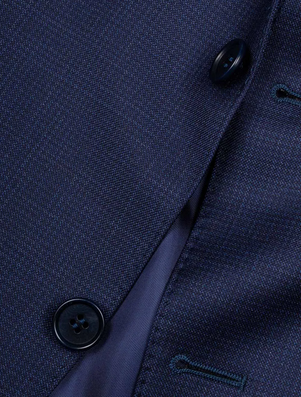 Subtle Houndstooth Suit Blue