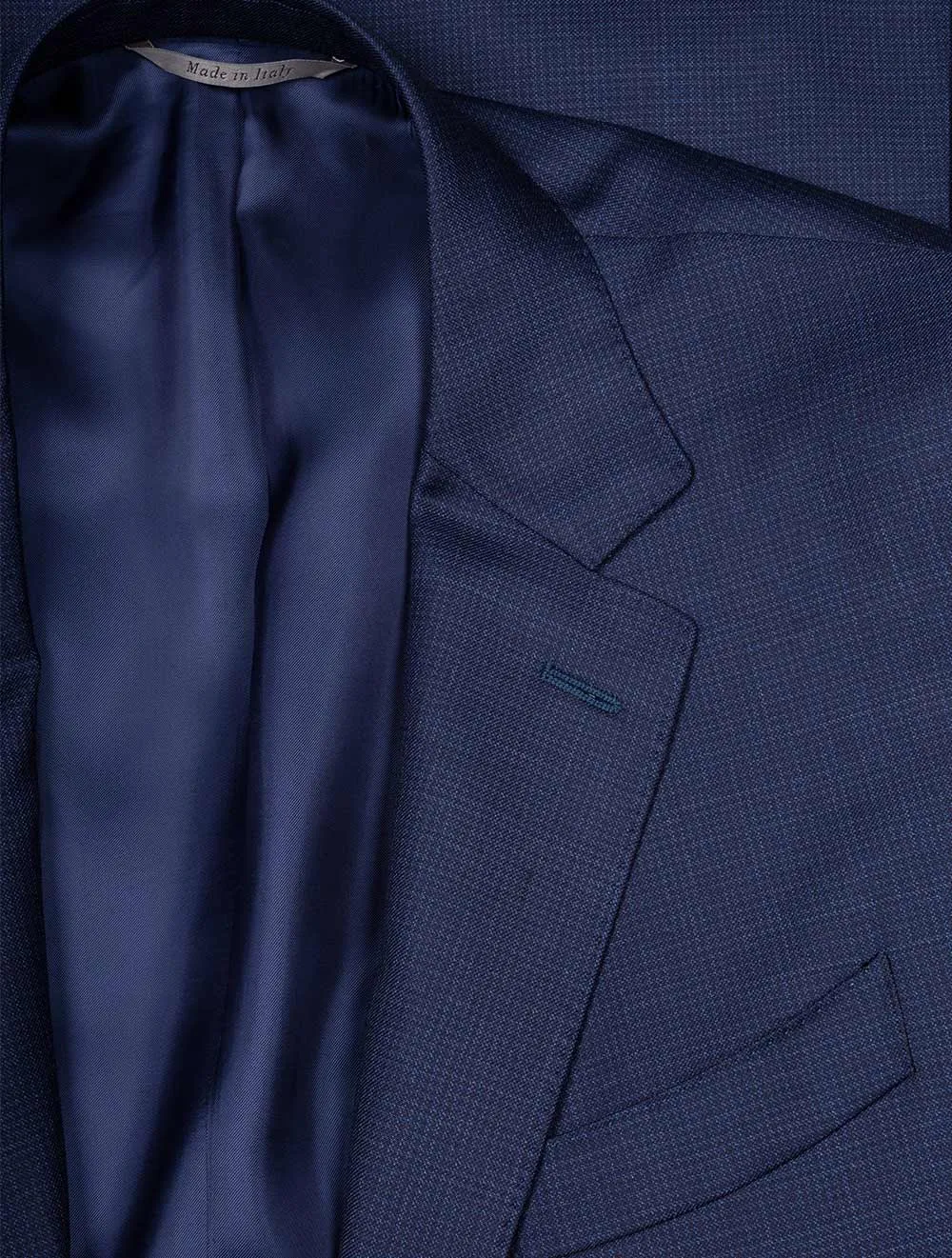 Subtle Houndstooth Suit Blue