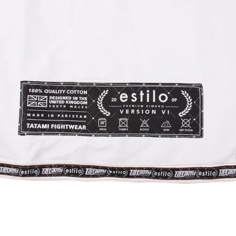 Tatami "Estilo 6.0" BJJ Gi - White/Orange