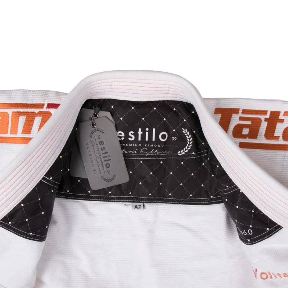 Tatami "Estilo 6.0" BJJ Gi - White/Orange