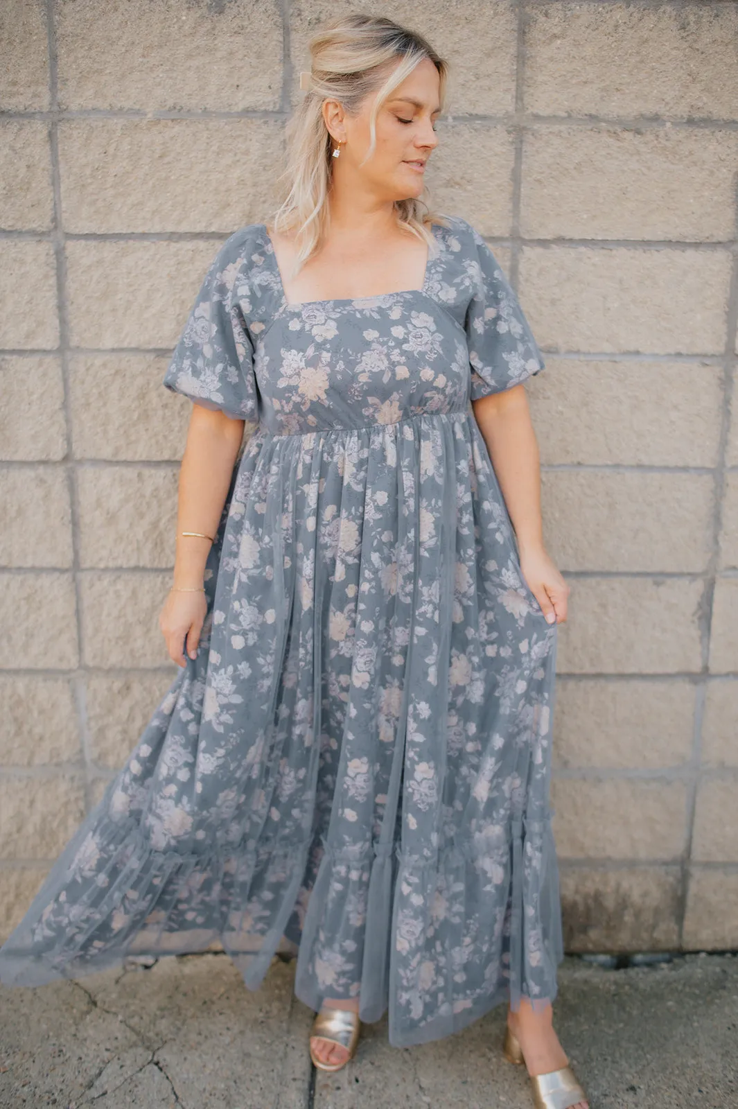 The Eloise Tulle Overlay Maxi Dress