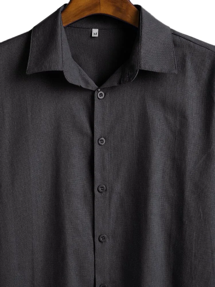 Three Quarter Sleeves Shirt With Pockets