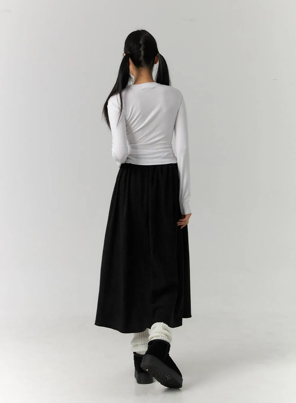 Tie Sleeve Layered Long Sleeve Tee CD308