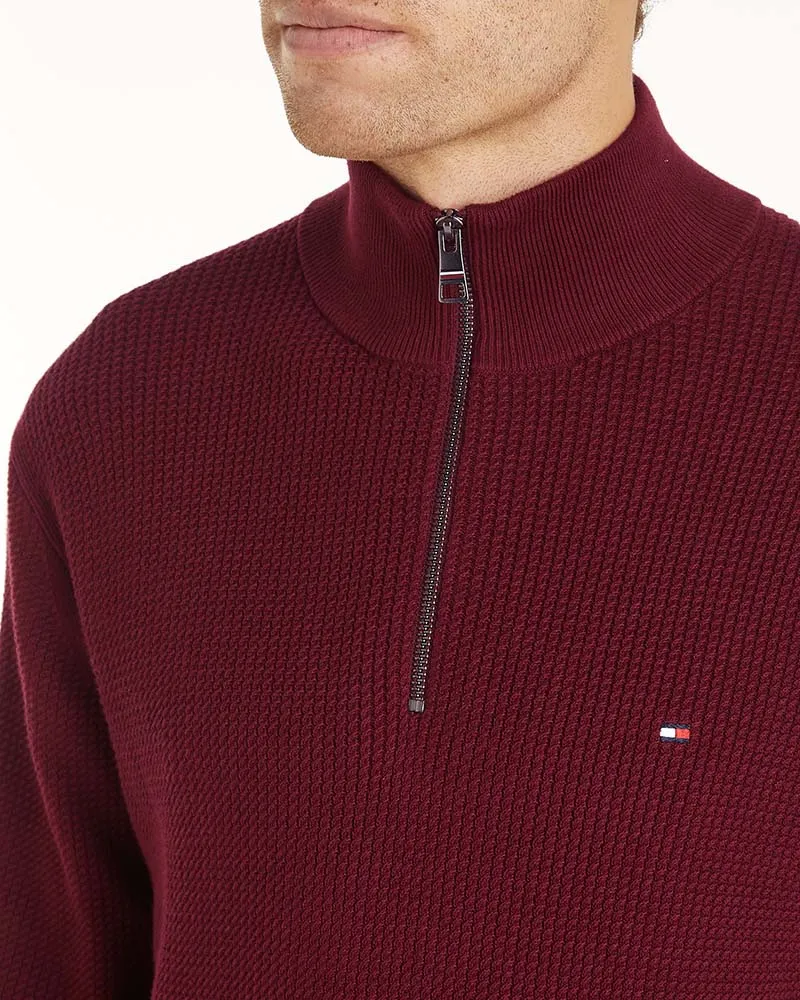 Tommy Hilfiger Structure Zip Mock Neck