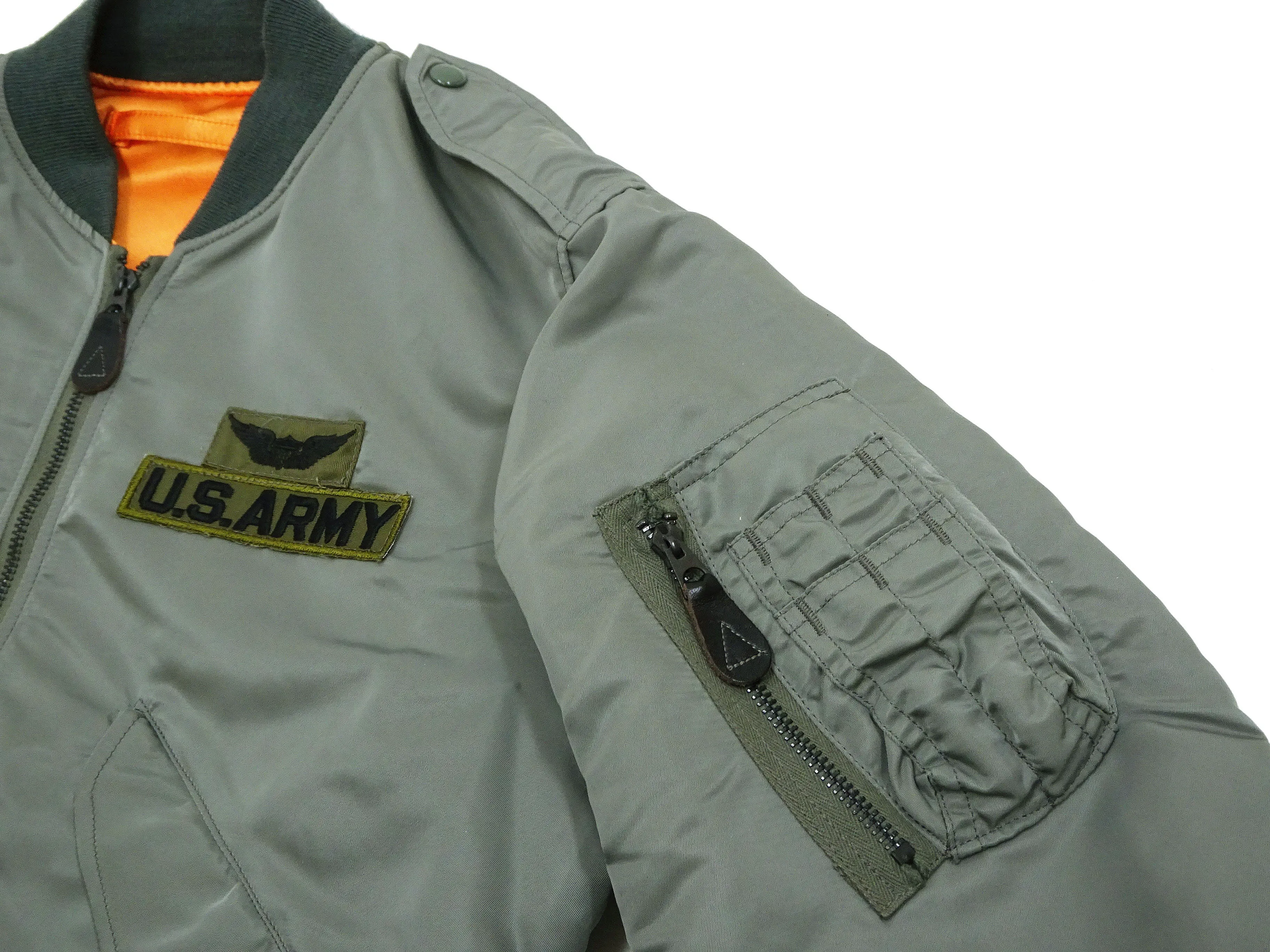 TOYS McCOY Jacket Men's Snoopy Custom L-2B Flight Jacket L2B Bomber Jacket TMJ2403 Sage-Green