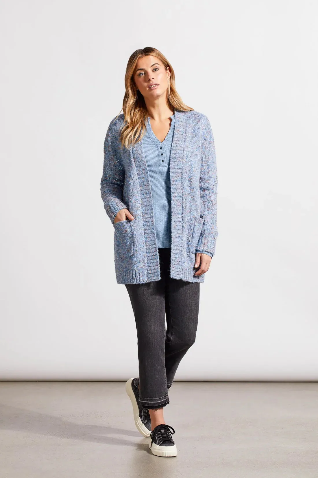 Tribal | Soft Washed Waffle Henley Top with Buttons | Women's