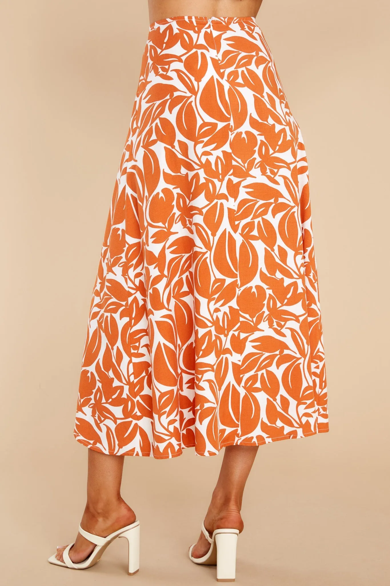 Tropical Wishes Orange Print Two Piece Set