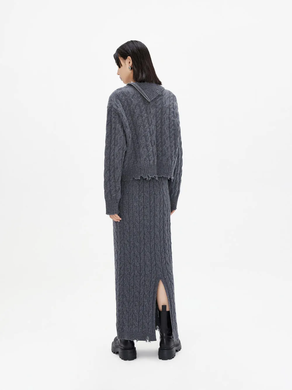 Turtleneck Cable Knitted Sweater