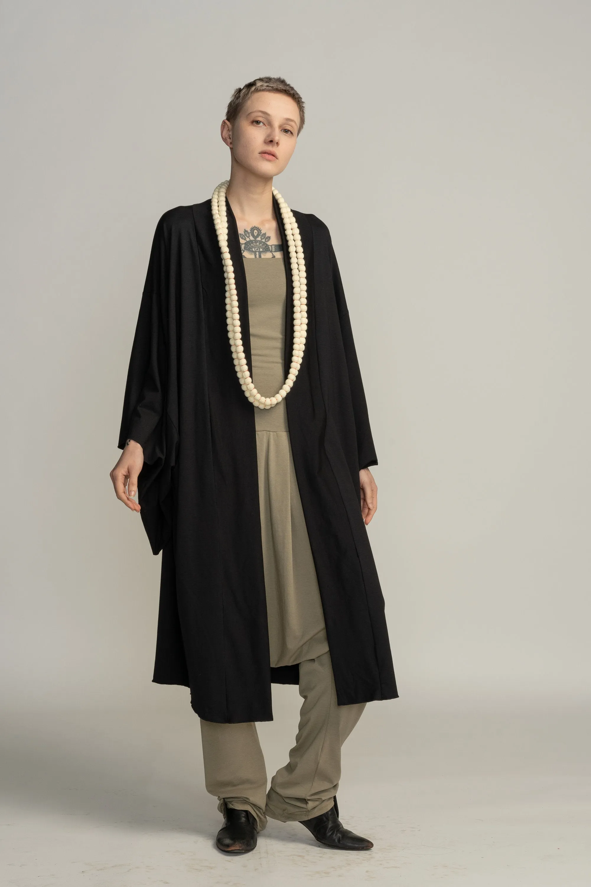 Unisex Black Haori Kimono Jacket