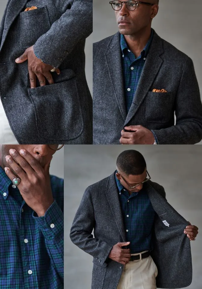 Unstructured IVY JACKET Herringbone