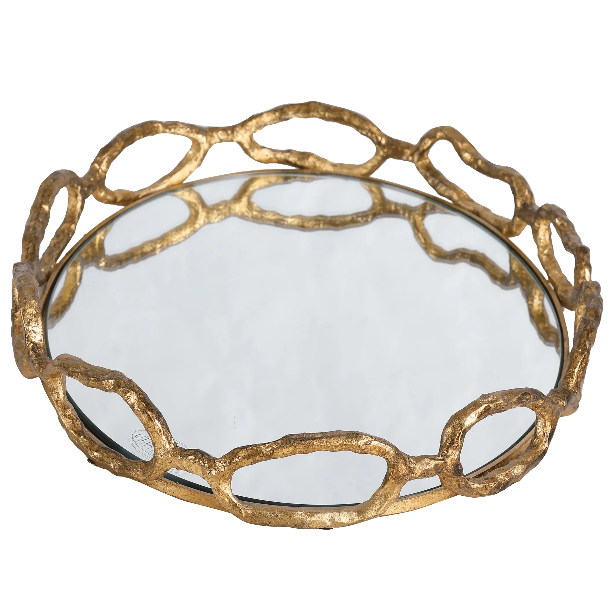 Uttermost Cable Chain Mirrored Tray