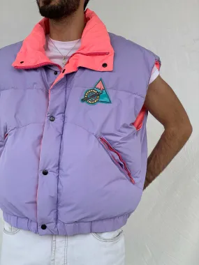 Vintage 80s ONEIL Lavender Puffer Extreme Impact Ski Vest - L