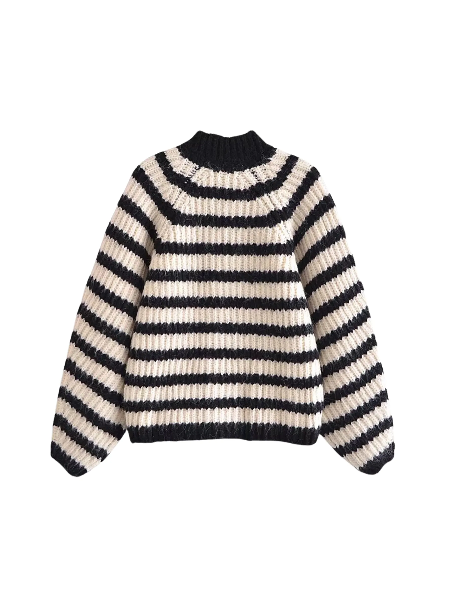 Wenkouban-Winter Outfits Christmas Davi Striped Cardigan Jacket