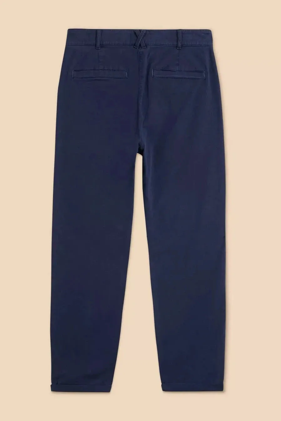 White Stuff Twister Organic Chino Trousers in Dark Navy