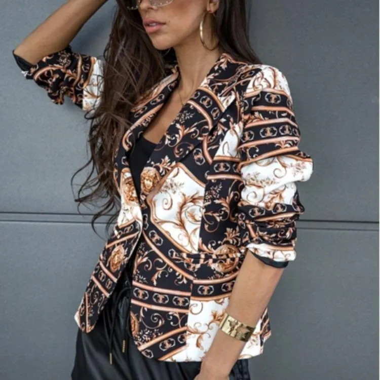 Women's Casual  Button Slim Work Office Blazer Jacket