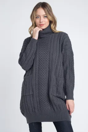 Women's Loose Fit Turtleneck Sweater