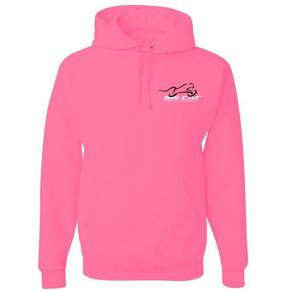 WOMEN'S PINK HOODIE - APPAREL | BIG CAT® PREMIUM ELECTRIC BICYCLES