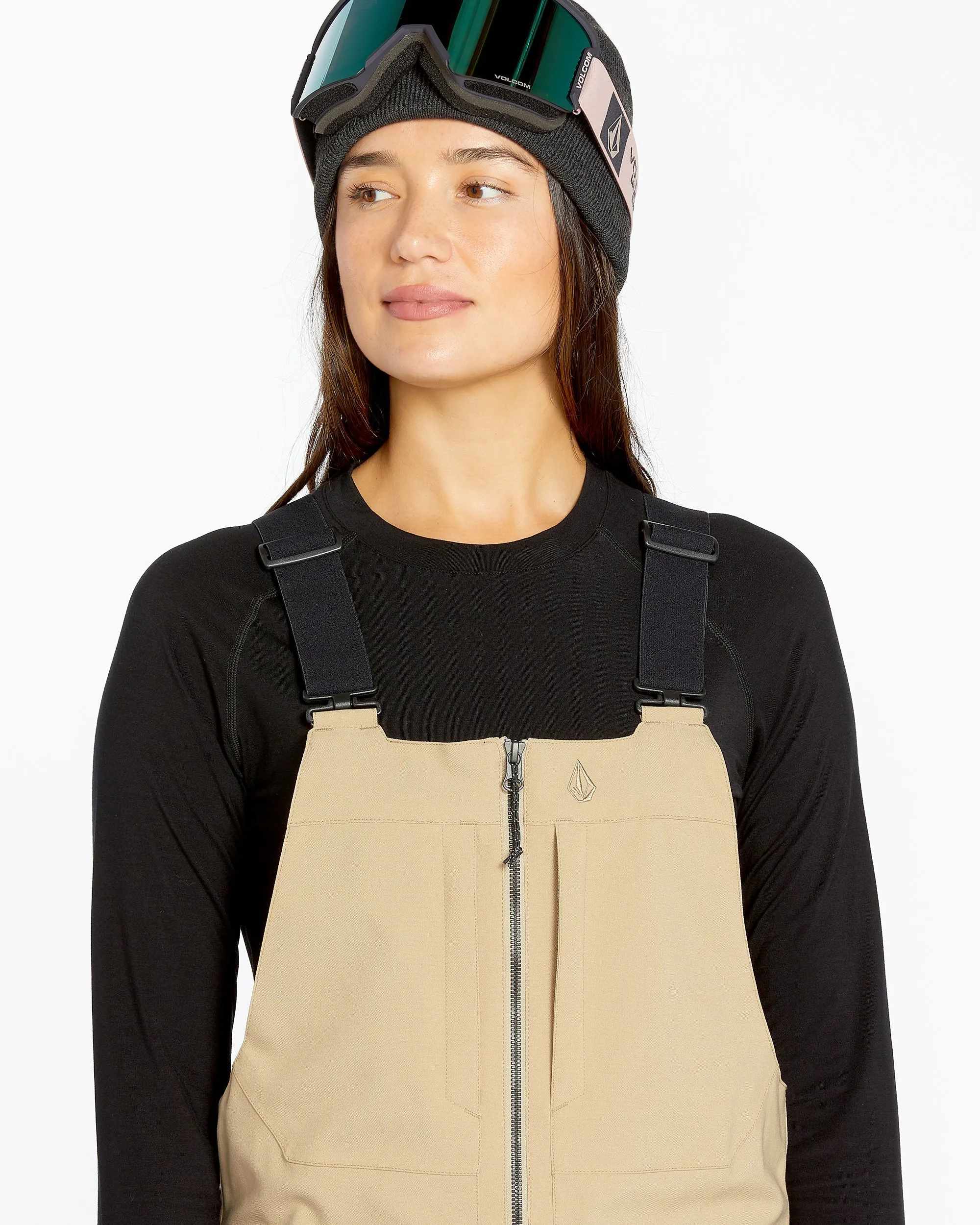 Womens Swift Bib Overalls - Sand