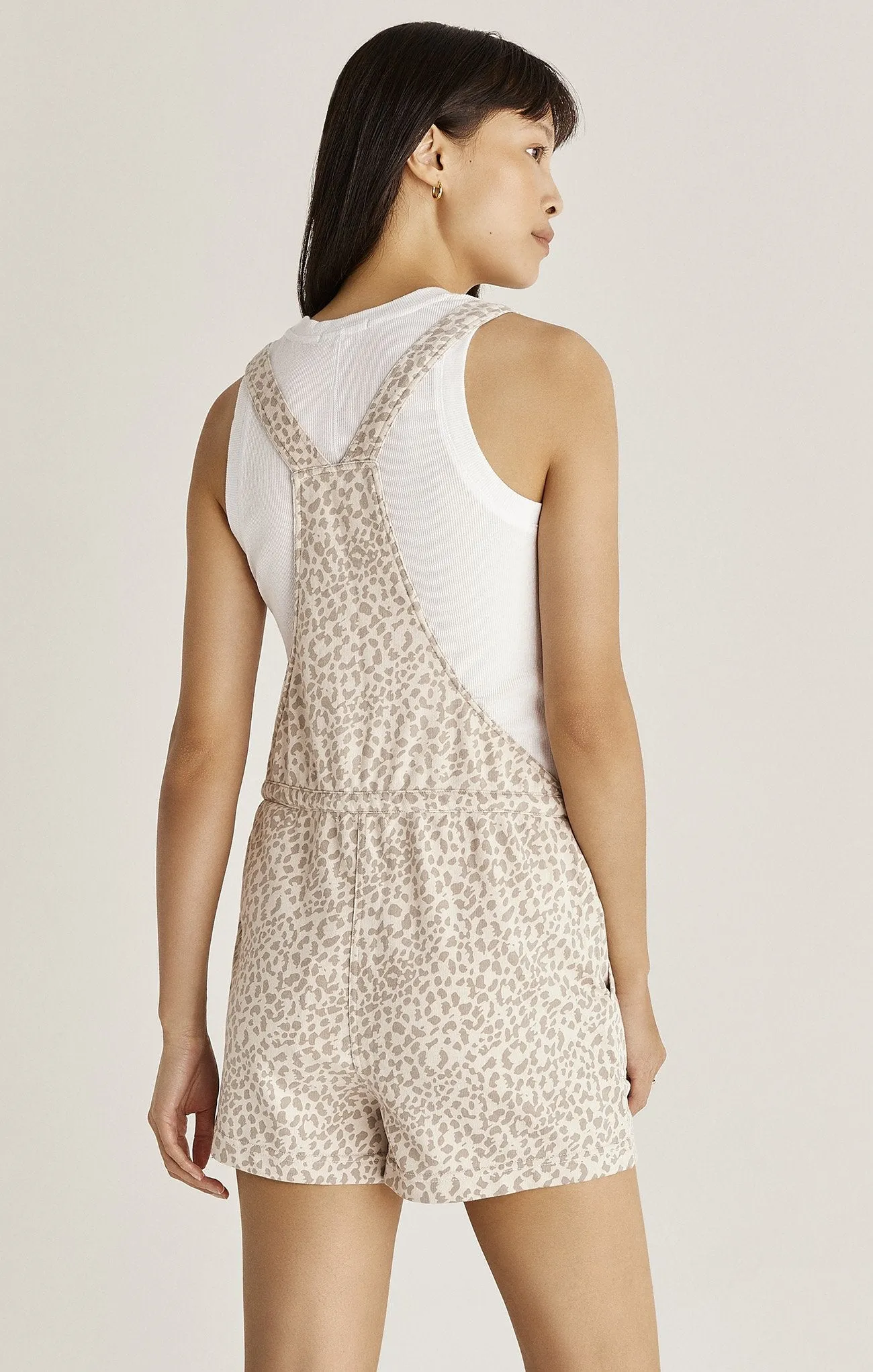 Z Supply Tonal Leopard Short Overalls