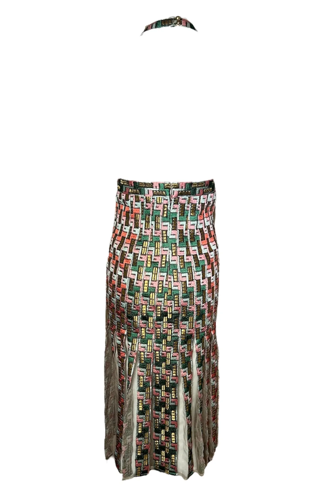 Zac Posen Spring 2006 "Pompeii" Multicolor Halter Dress