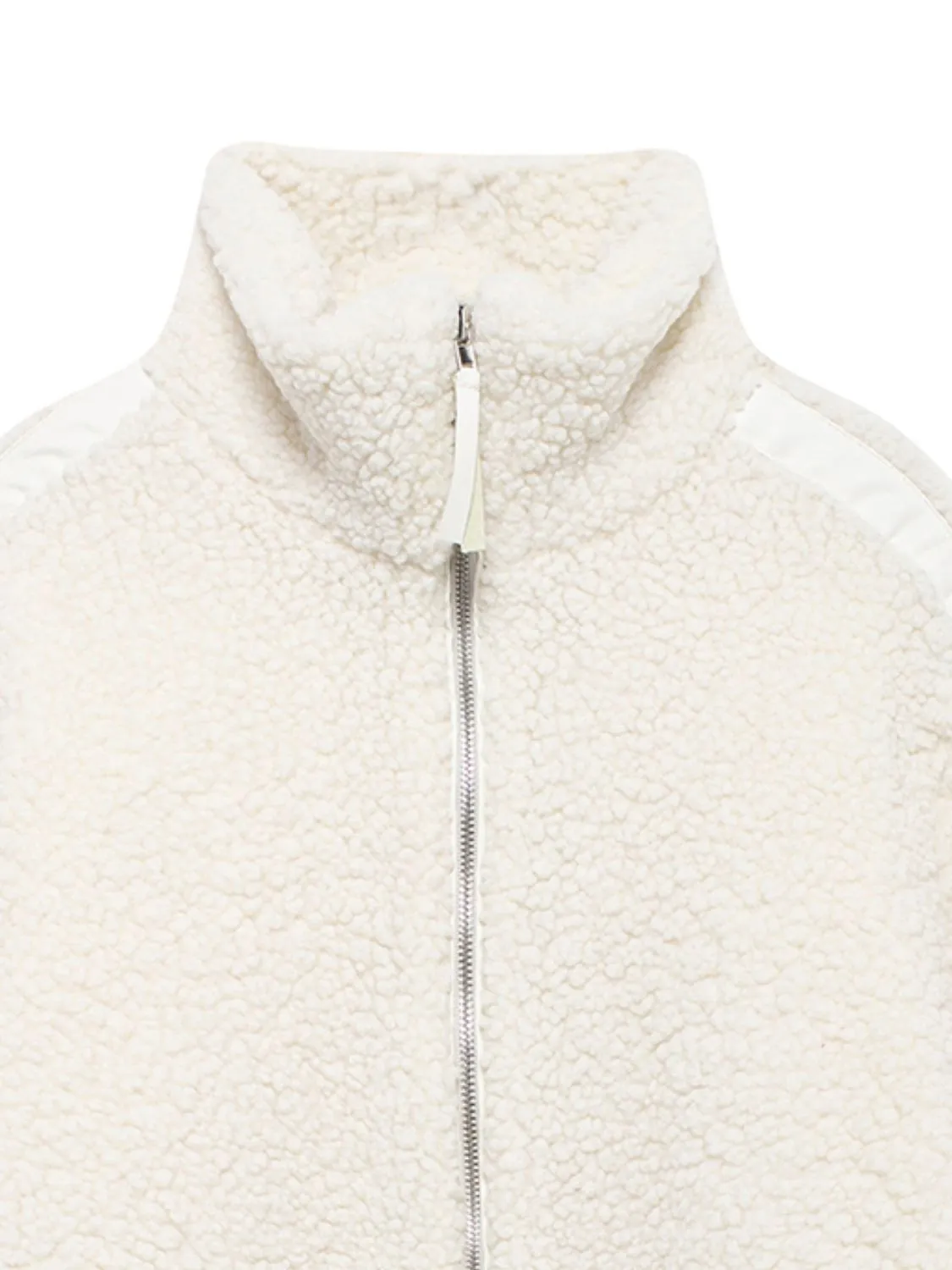 Zip Up Turtleneck Long Sleeve Plush Jacket